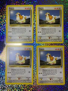 2000 Pokemon TCG Base Set 2 Regular Non-Holo 86/130 Pidgey (x4) - Picture 1 of 15