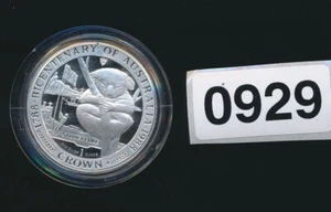 ISLE OF MAN - CROWN 1988 -- RARE SILVER PROOF #00929 - Picture 1 of 2