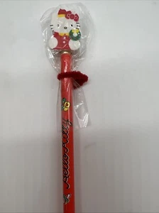 Matita di Natale vintage 1990 Sanrio Hello Kitty con topper gomma - Foto 1 di 5