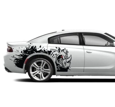 Наклейка Rhino для дизайна двери Dodge Charger графическая наклейка Hellcat SXT GT RT AWD - Изображение 1 из 4