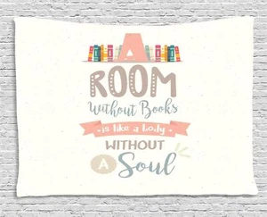 Book Tapestry Wall Hanging Art for Bedroom Dorm Living Room 2 Sizes Available - Picture 1 of 17