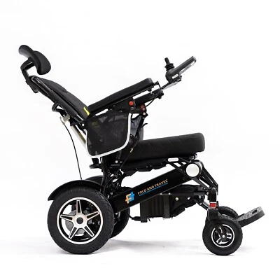 Fold And Travel Manual Recline Remote Control Electric Power Wheelchair - Black - Image 1 of 4