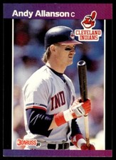 1989 Donruss Baseball Card Andy Allanson Cleveland Indians #138