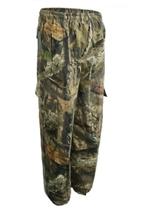 Men's Thick Fleece Camouflage Bottom Closed Cargo Combat Style Jogging Trousers - Picture 1 of 4