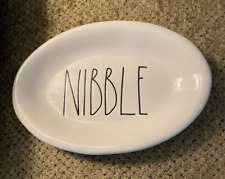 Rae Dunn NIBBLE Small Oval Snack Appetizer Plate, NEW w Tag!
