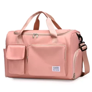 Carry On Travel Bag Large Capacity Weekender Overnight Duffle Bags with Shoe Com - Picture 1 of 28
