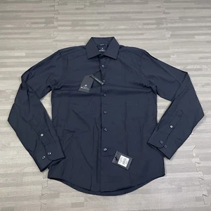 Ben Sherman Dress Shirt Button-Down Mens Small 14-14.5 Stretch Slim Fit Navy $79 - Picture 1 of 8