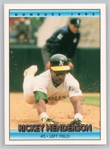 1992 DONRUSS #193 RICKEY HENDERSON  OAKLAND ATHLETICS