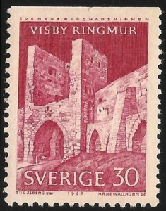 Sweden #679 (A154) VF MNH - 1965 30o Visby Town Wall - Picture 1 of 1