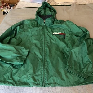 Cortavientos Tommy Hilfiger Hunter verde vintage capucha oculta talla XL Hong Kong  - Imagen 1 de 5