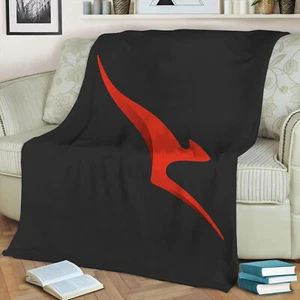 Qantas New Logo in Red Throw Blanket - Picture 1 of 1