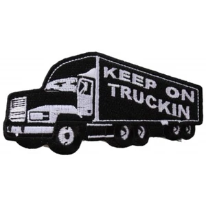 "Parche bordado (hierro), Keep On camión (remolque tractor camionero), 4"" x 2" - Imagen 1 de 4