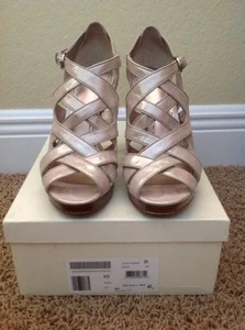 Coach Aenya Plateau Damenschuhe US 8,5 platinfarben - Bild 1 von 6