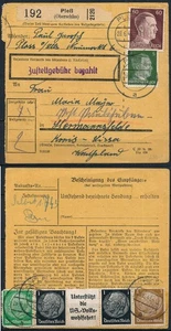 GERMANY, PLEB OBERSCHLES 1943, PARCEL POST DOCUMENT WITH NICE FRANKING. #A776 - Picture 1 of 3