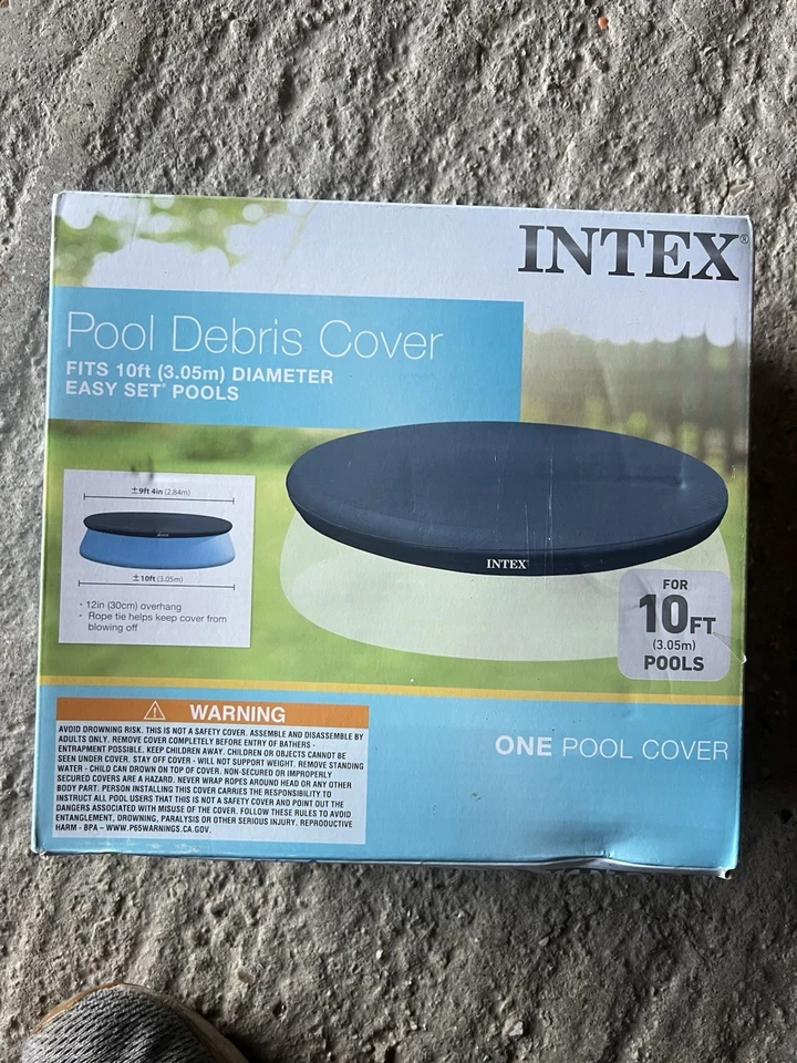 Intex Pool Cover 10 Ft Above Ground Round Swimming Easy Set Pool Debris Cover - Image 1 of 1