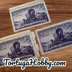 1947 - Utah Centennial Featuring Brigham Young 3-Cent Stamp - Includes 3 Stamps - Picture 1 of 3