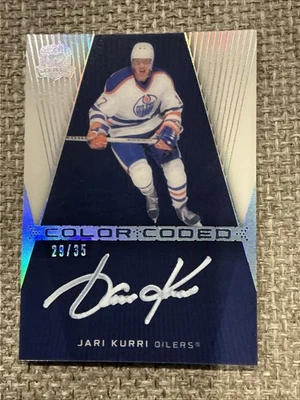 2024-25 UD The Cup Hockey Jari Kurri Color Codificado Plata Tinta Automático/35 Engrasadores 🔥 Foto 1 de 2