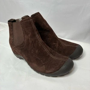 Merrell braune Wildleder Stiefeletten Größe 9,5 GUC Herbst Winter Gummiboden Booties - Bild 1 von 9