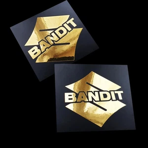 Bandit GSF 1200 1250 gold chrome motorcycle decals graphics stickers 70mm x 70mm - Picture 1 of 2