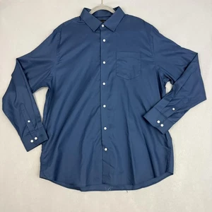 Camisa Banana Republic Para Hombres 2XL Azul Manga Larga Con Botones Algodón Vestido Bolsillo - Imagen 1 de 10