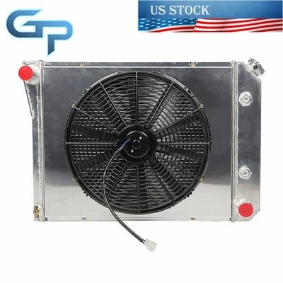 Kit de ventilador de cubierta de radiador de aluminio de 3 filas para Chevy Camino Buick Pontiac Oldsmobile Foto 1 de 4