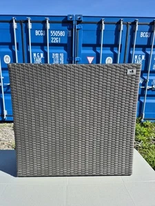 Raumteiler Pflanzkübel Polyrattan 76x26x73cm, Grau, 3x Kunststoff-Einsätze - Bild 1 von 4