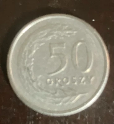 Moneda polaca 50 GROSZY 1992 en circulación Polonia Foto 1 de 2