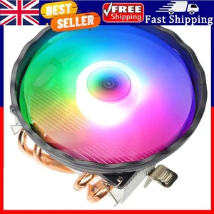 CPU Cooler Radiator Fan 4 Heat Pipes PWM 3 Pin for Intel LGA (RGB) . - Picture 1 of 4