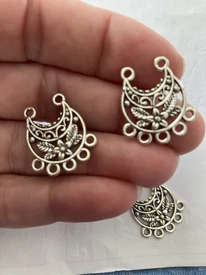 Pendientes con cuentas araña hallazgos hágalo usted mismo joyería 23x20 mm 10 piezas Foto 1 de 3