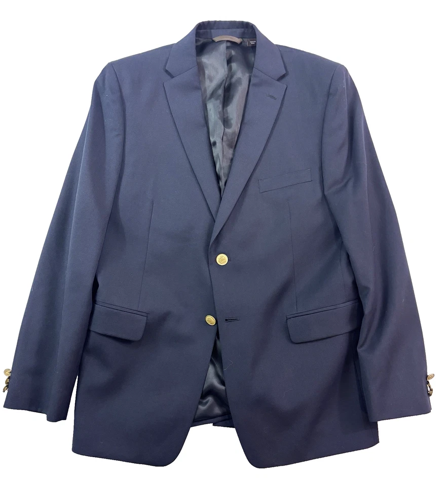 Michael Kors 20R XL Niños Azul Marino Blazer Chaqueta Traje Deportivo Abrigo Lana Dorado Botones Foto 1 de 4