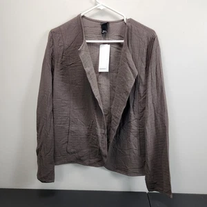 Eileen Fisher Brown Viscose Pucker Jacket Size M Medium Lagenlook NWT Coastal - Picture 1 of 11