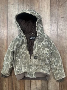 Vintage Carhartt Jacket Boys Small (7-8) Hooded Lined Canvas Y2K Youth - Picture 1 of 6