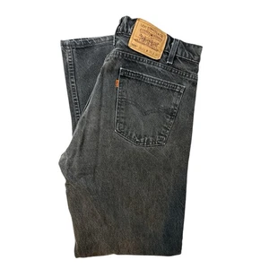 90s Levi’s 505 Orange Tab Jeans 36x32 Black Straight Leg Fits 34x32 Red Tag VTG - Picture 1 of 10