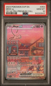 Pokemon Mew ex SVP053 151 Tarjeta Promocional Ultra Premium PSA 10 Gemas Como Nueva - Imagen 1 de 2