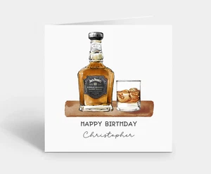 Personalisierte Geburtstagskarte für Ihn Whisky Papa Freund Bruder Opa 50. 60. - Bild 1 von 1