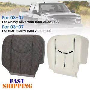 For 03-07 Chevy Silverado 2500 DRIVER Bottom Cover & Foam Cushion DK GRAY CLOTH - Bild 1 von 17