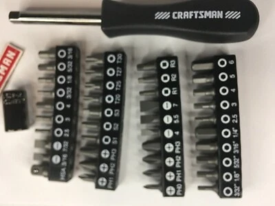 CRAFTSMAN HANDLE NUT DRIVER Bit Set 42 PC - Free USA Shipping - Image 1 of 2