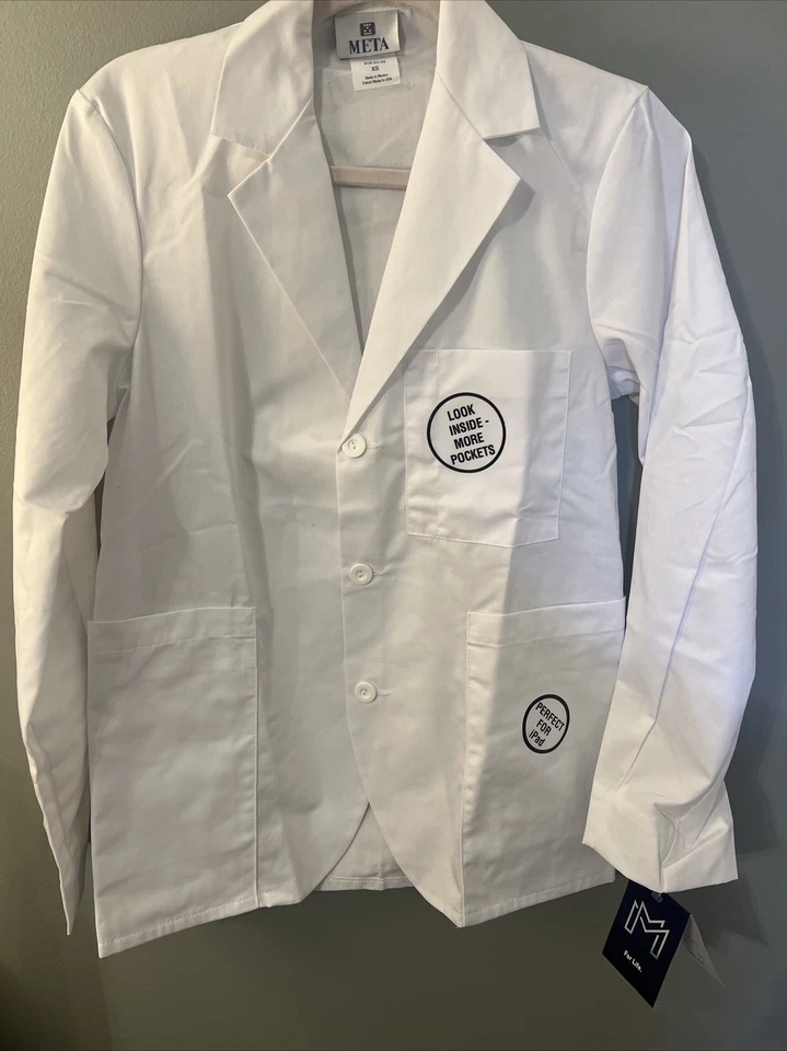 ￼ White Swan Brands Matter Lab Coat  Extra Small New Tags - Image 1 of 4