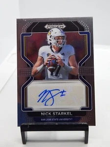 2022 Panini Prizm Draft Picks Nick Starkel novato auto San José State Spartans - Imagen 1 de 2