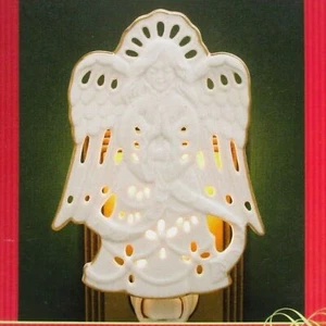 Angel Plug In Night Light Pierced Porcelain Lenox Christmas Lites Cream - Picture 1 of 8