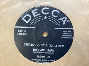 Brenda Lee, Teach Me Tonight / Love And Learn N Mint US 7” Vinyl Free UK Post - Picture 1 of 3