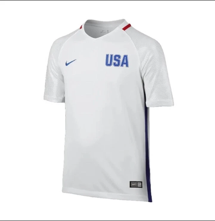 NIKE YOUTH US SOCCER 2016 STADIUM HOME WHITE JERSEY YOUTH XL (845367-100)