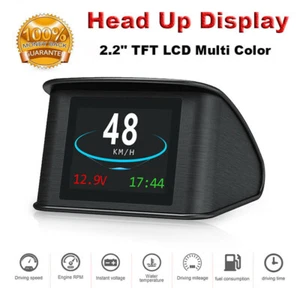 Car P10 OBD2 HUD Head Up Display Speedometer Gauge Digital Consumption Tool - Picture 1 of 10