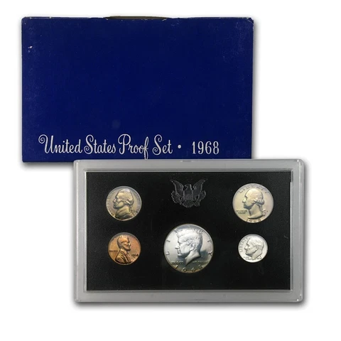 (1) 1968 S United States Proof Set in Original Box Cover