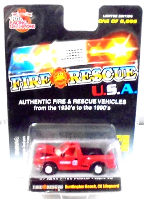 KKar Racing Champions - 1999 Fire USA #08 - '97 F-150 PU - Huntington Beach, CA - Image 1 of 4