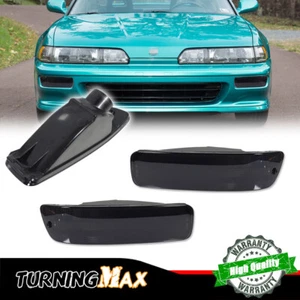 Smoke Bumper Lights Fits 1992-1993 Acura Integra Signal Parking Lamps Pair 92-93 - Picture 1 of 8