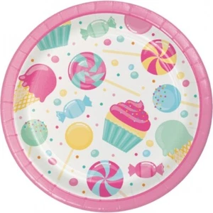 Candy Bouquet 7 Inch Plates 8 Pack Paper Party Tableware Decorations Supplies - Picture 1 of 1
