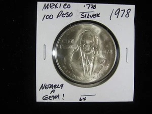 México 1978 100 pesos plata .720 ¡¡casi una joya!! MUY BONITAS MONEDAS! - Imagen 1 de 2