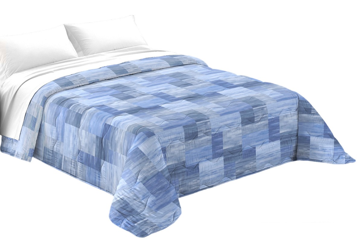 Trapunta Piumino Invernale Piazza E Mezza - In Microfibra Morbida, Fantasia Geometrica Grigia, Calda E Accogliente - Foto 5