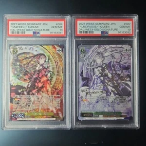 PSA10 Weiss Schwarz Signed DATE A BULLET Kurumi 004SP/ Emperor White Queen 027SP - Picture 1 of 8
